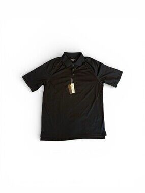 NWT Harriton M211 Polo Black Short Sleeve Men's Large Antimicrobial